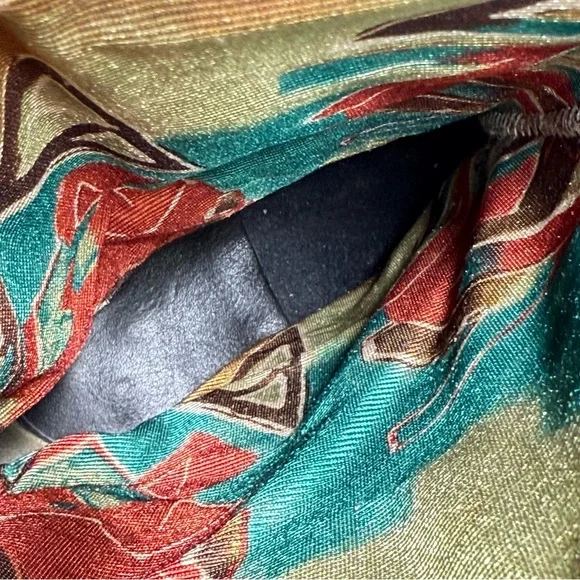 Vintage Zodiac Black Leather Heeled Cowgirl Boots - Picture 7 of 14